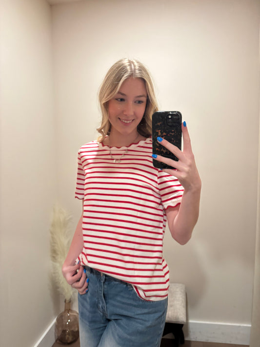 Americana Stripe Boxy Tee