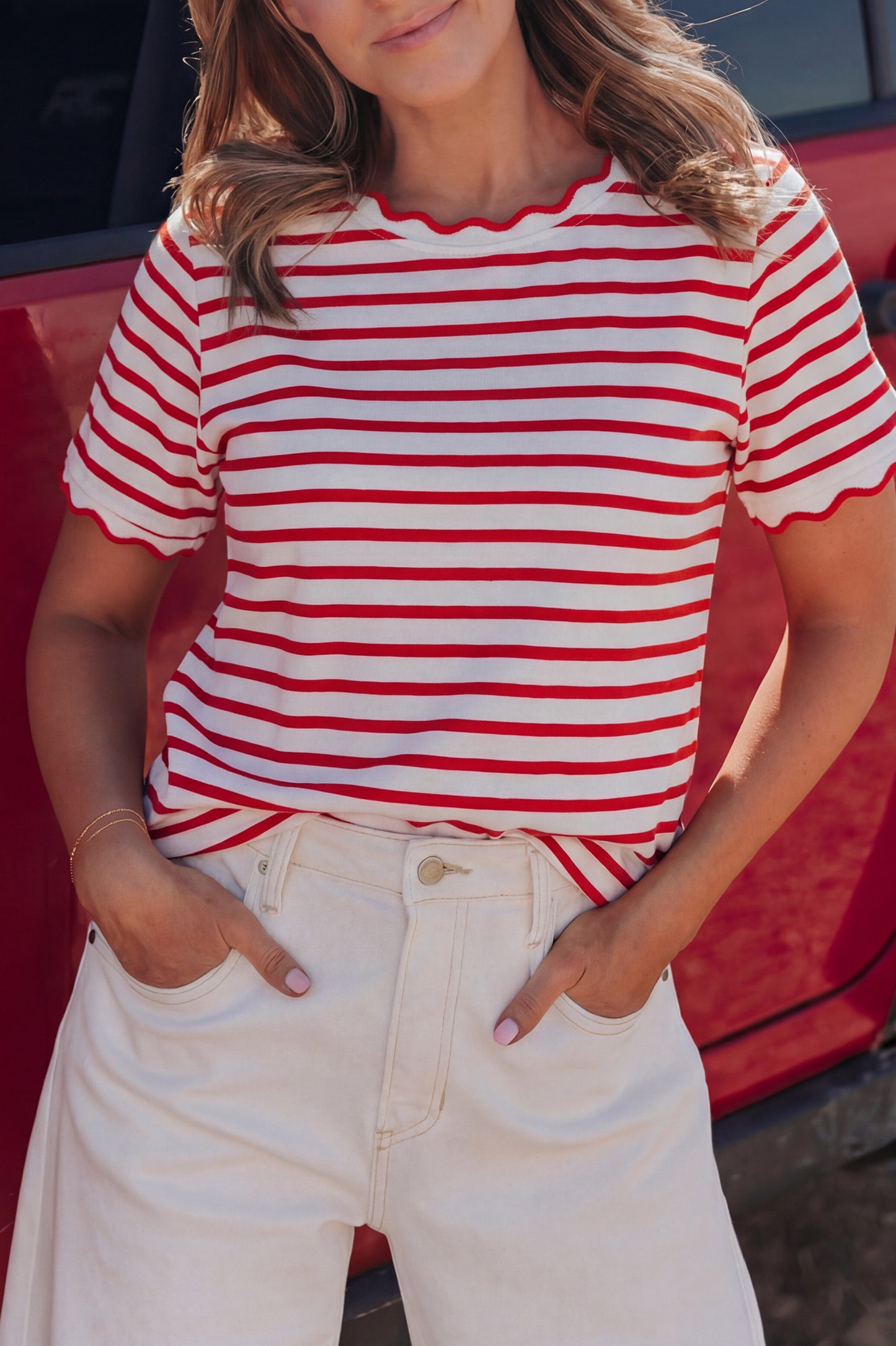 Americana Stripe Boxy Tee
