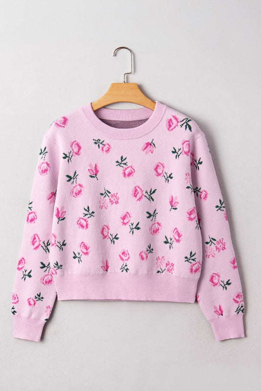 Frosted Rose Garden Sweater