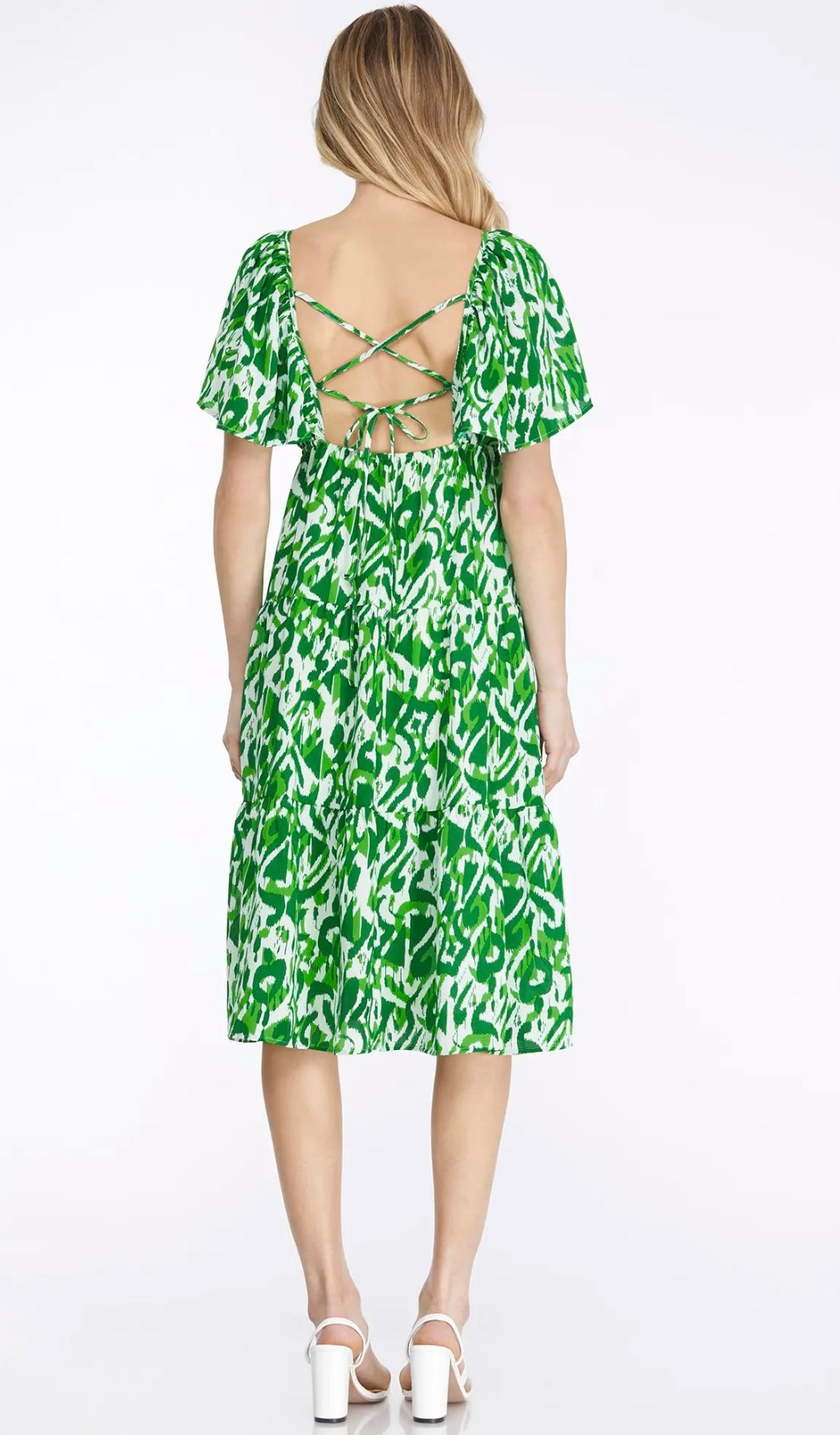 Emerald Garden Midi Dress