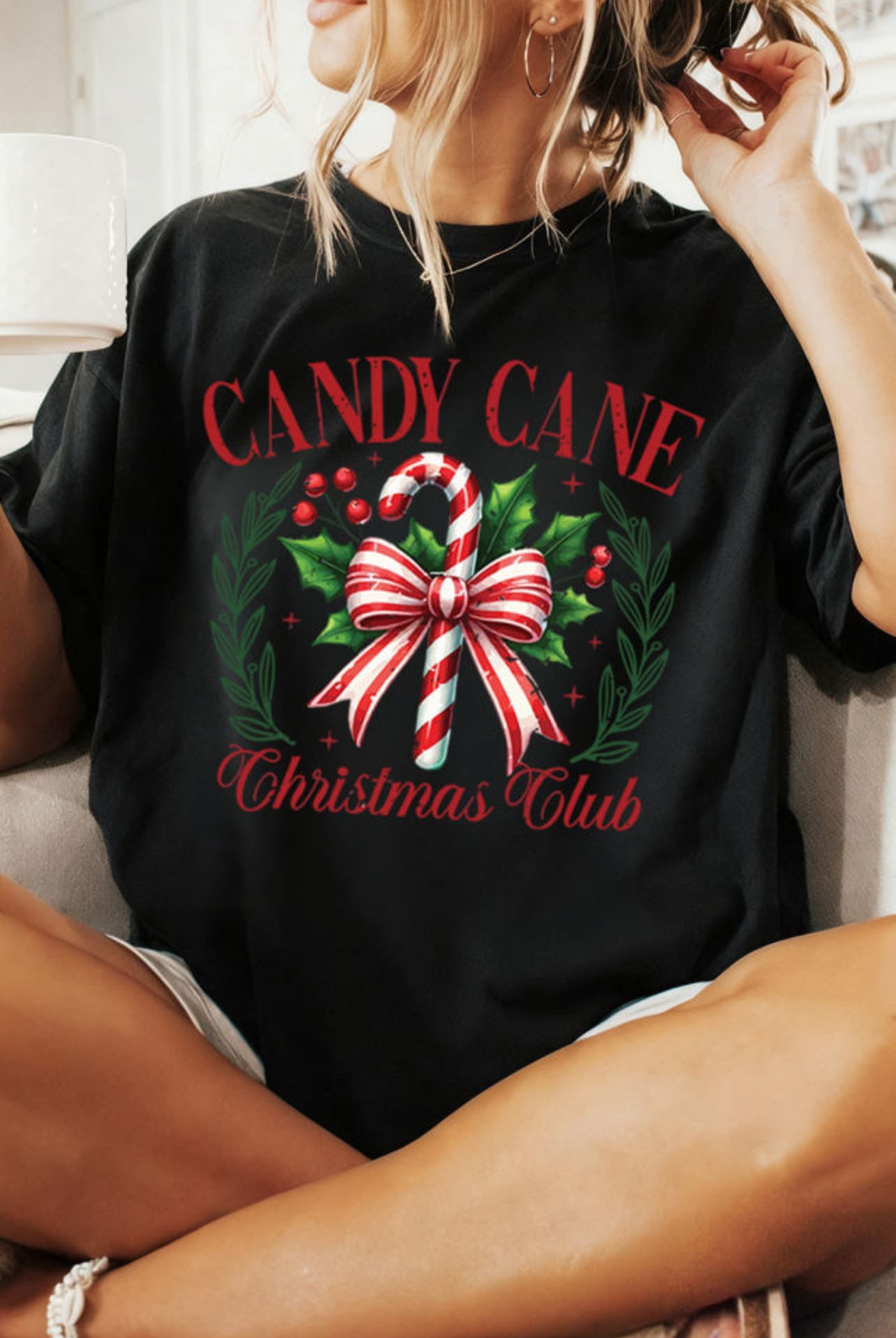 Candy Cane Christmas Club Tee