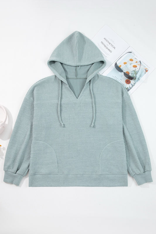 Soft Sage Knit Hoodie