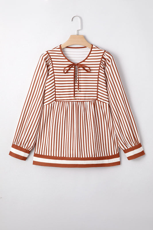 Chestnut Stripe Blouse