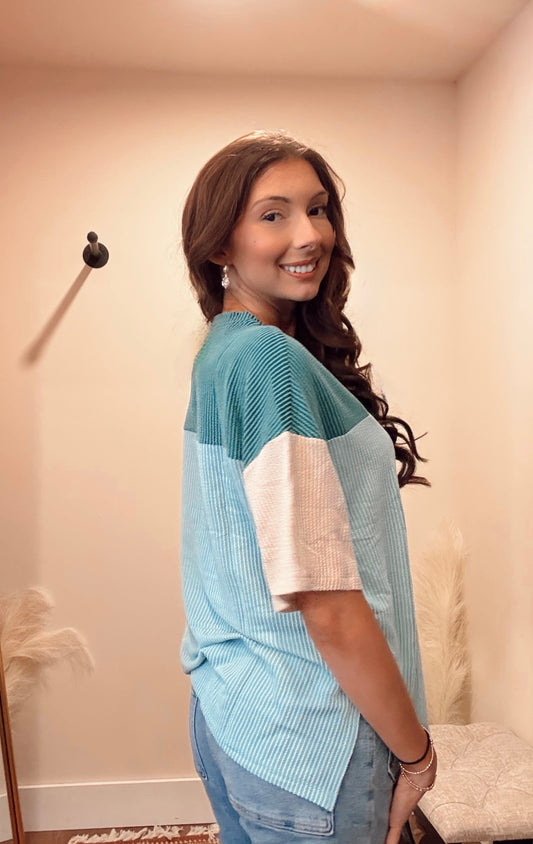 Evergreen Ease Colorblock Top