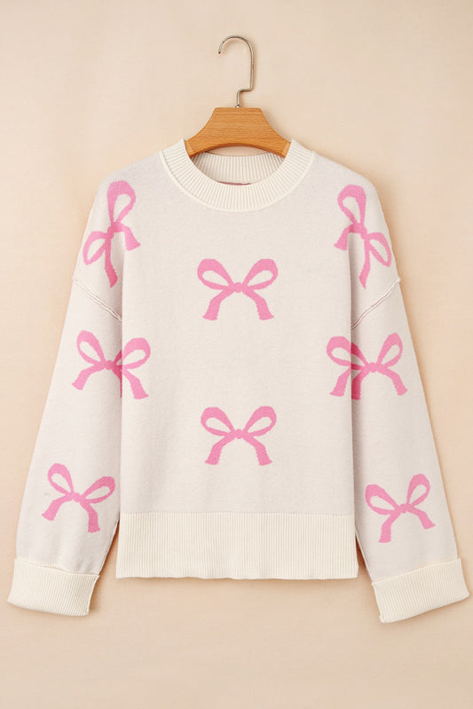 Frosted Bow Charm Sweater