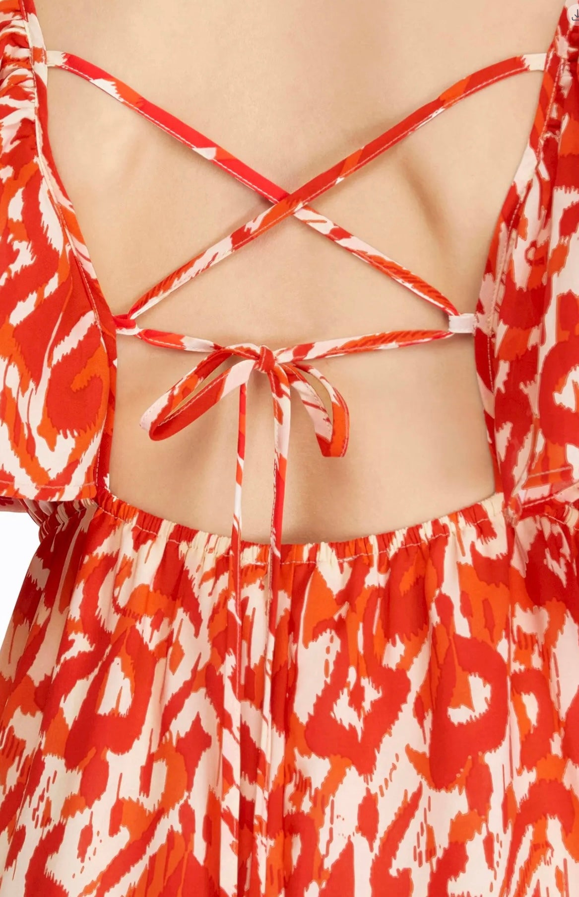 Scarlet Bloom Midi Dress