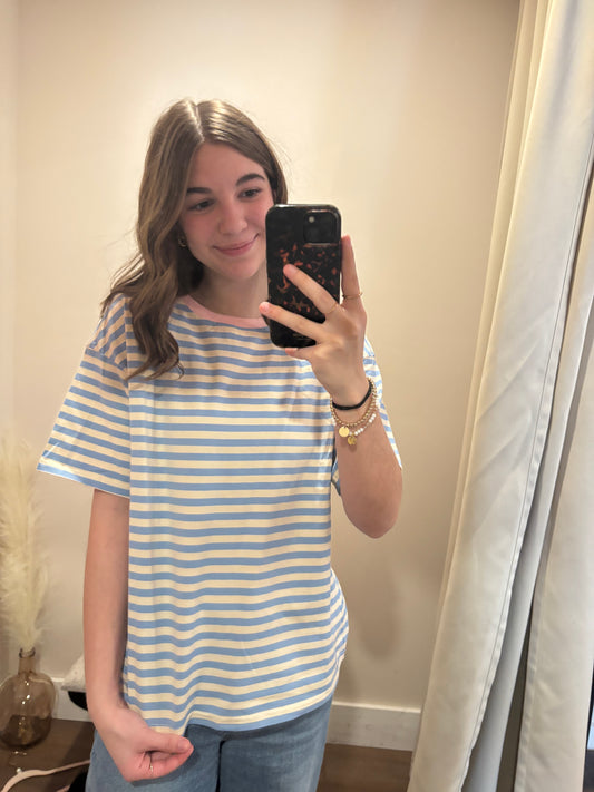 Seaside Stripe Boxy Tee