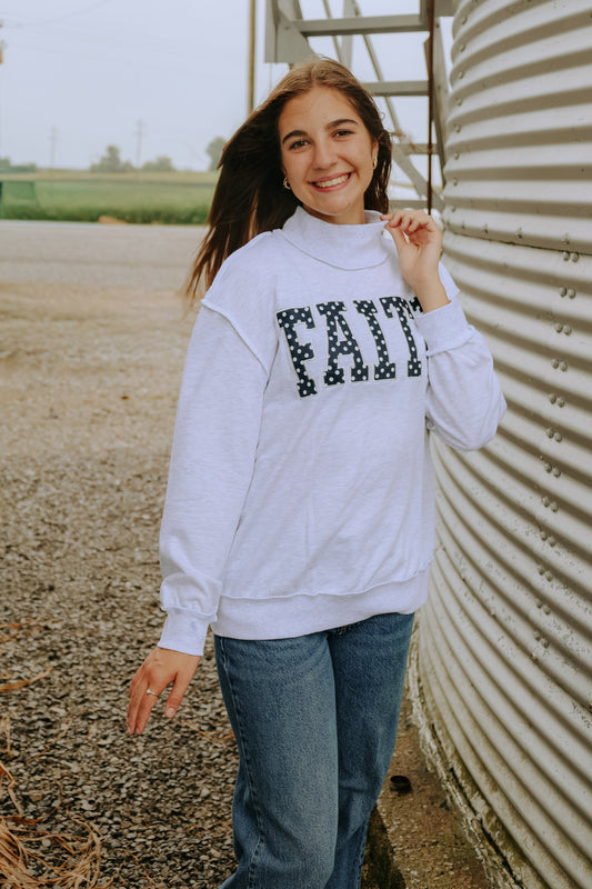 Walk by Faith Mock Neck