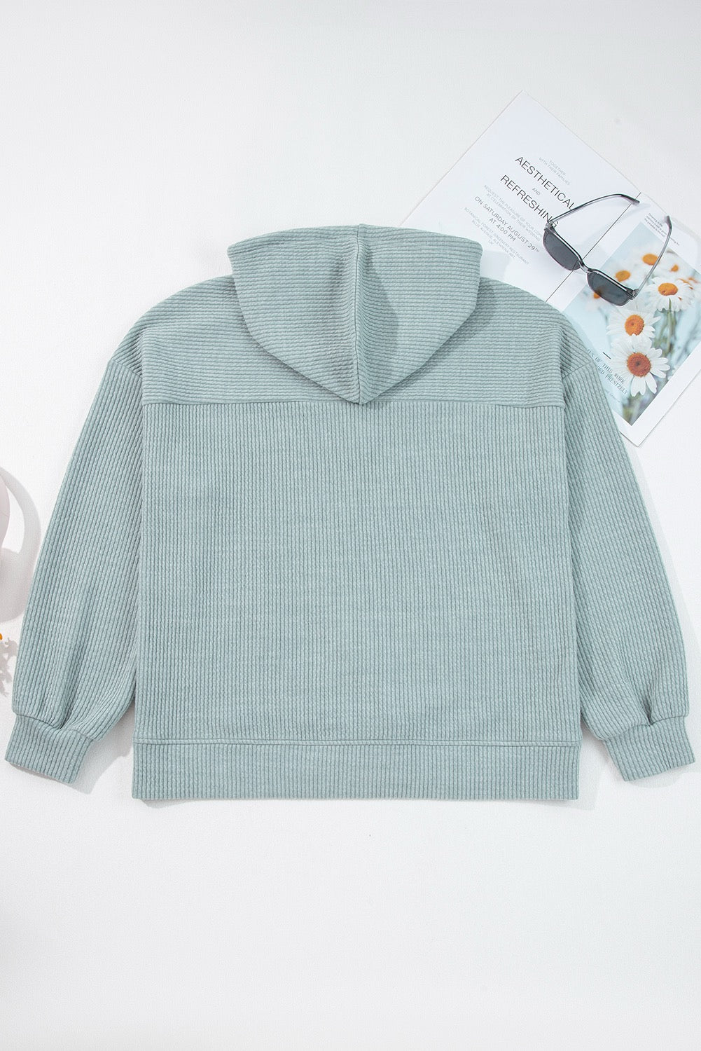 Soft Sage Knit Hoodie