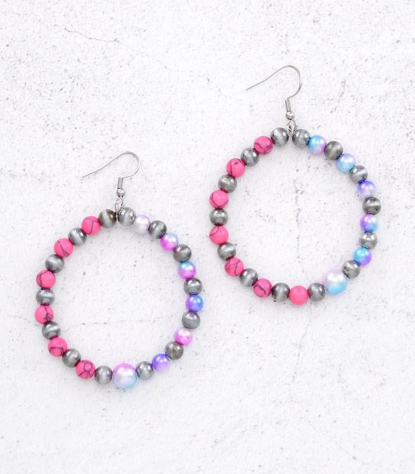 Pink Metallic Navajo Earrings