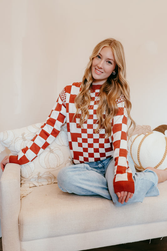 Harvest Moon Checker Sweater