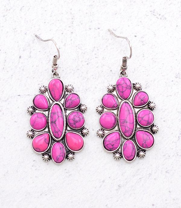 Pink Concho Earrings