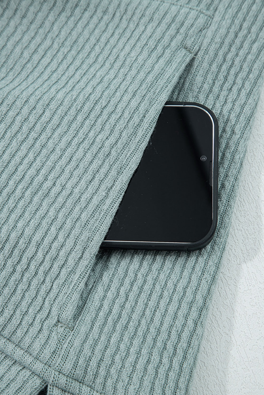 Soft Sage Knit Hoodie