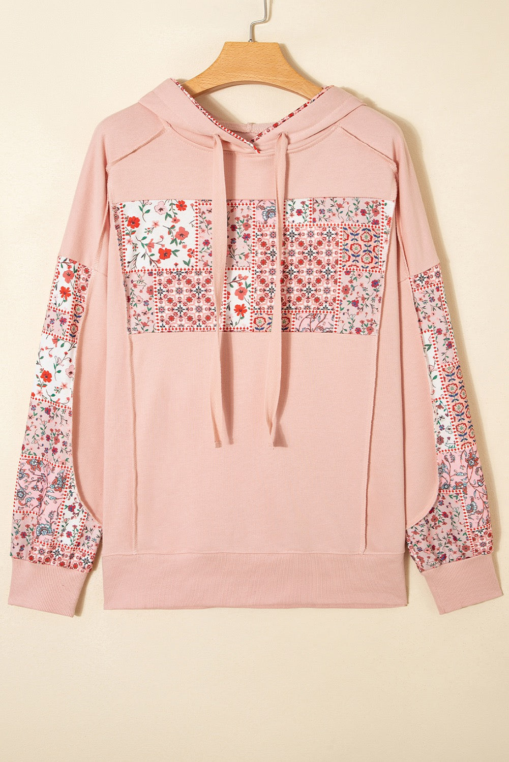 Boho Blossom Patchwork Hoodie