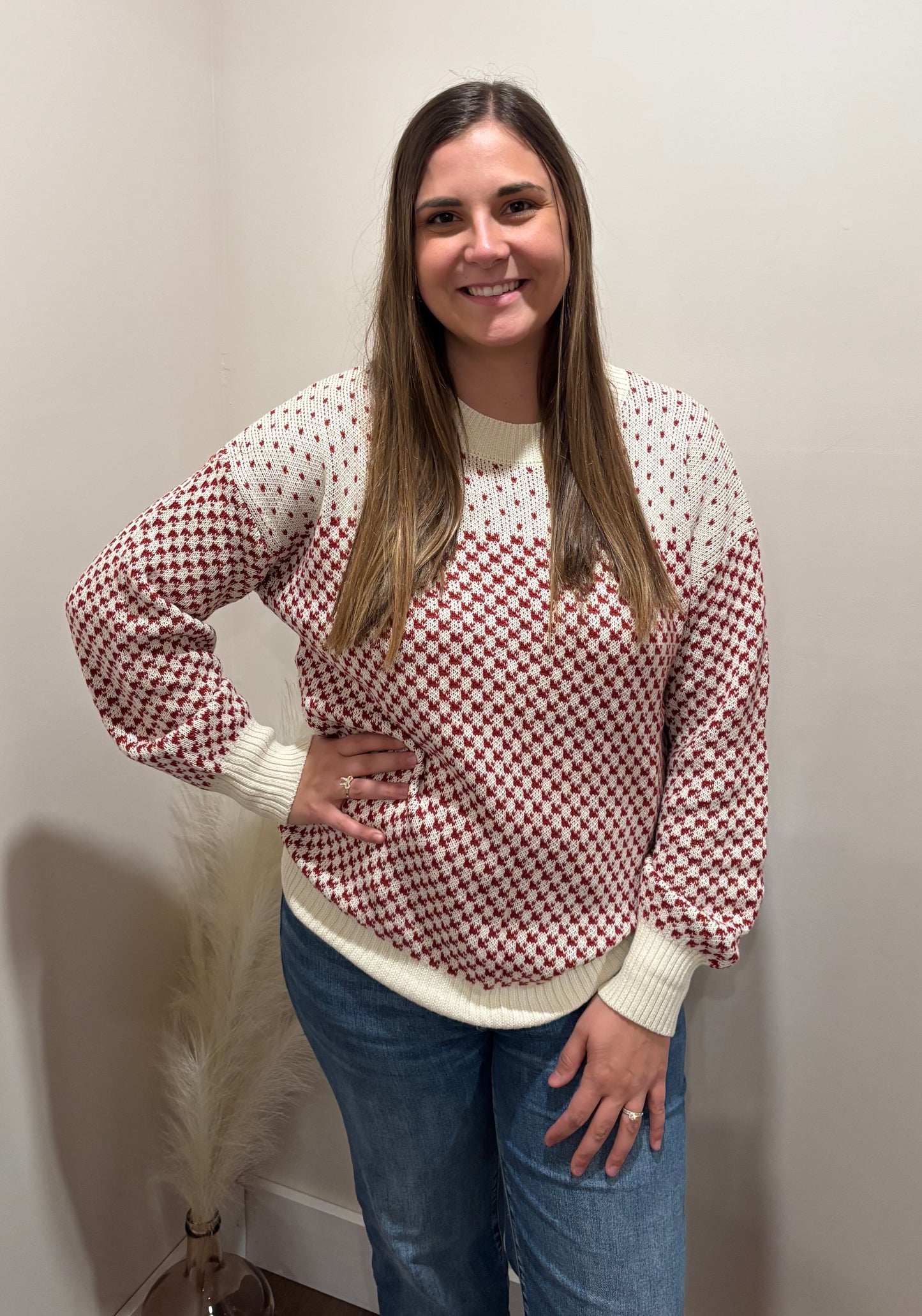 Cranberry Cream Cozy Knit