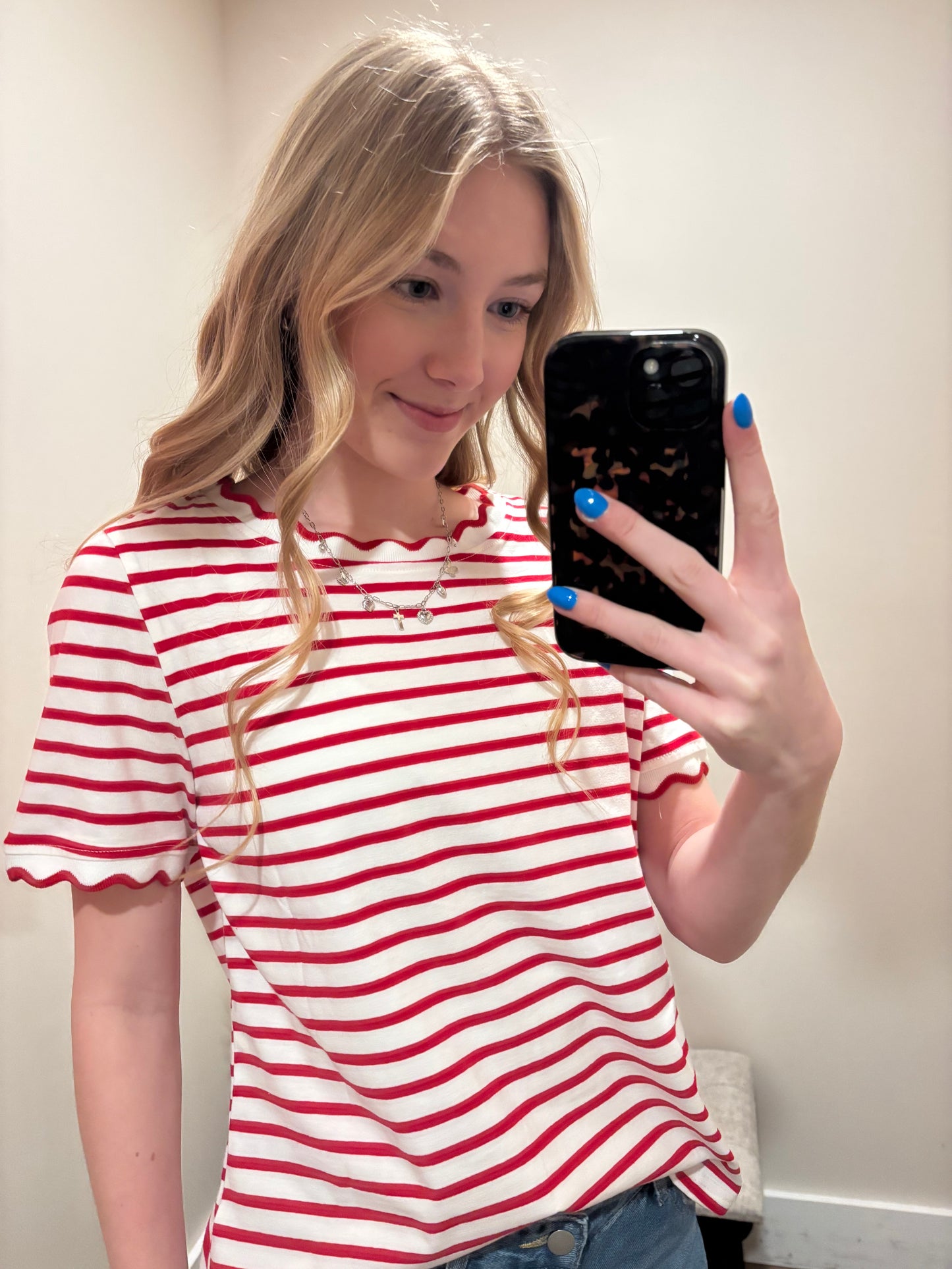 Americana Stripe Boxy Tee
