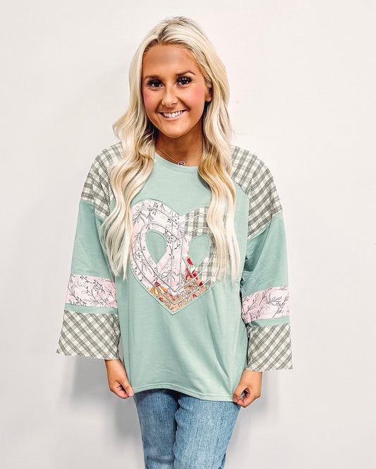 Give One Reason Oversized Top (Aqua)