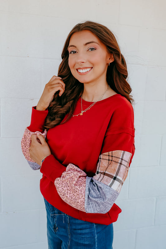 Country Roads Patchwork Top