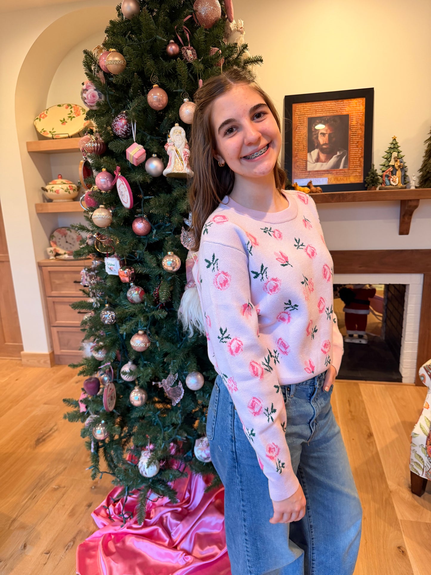 Frosted Rose Garden Sweater