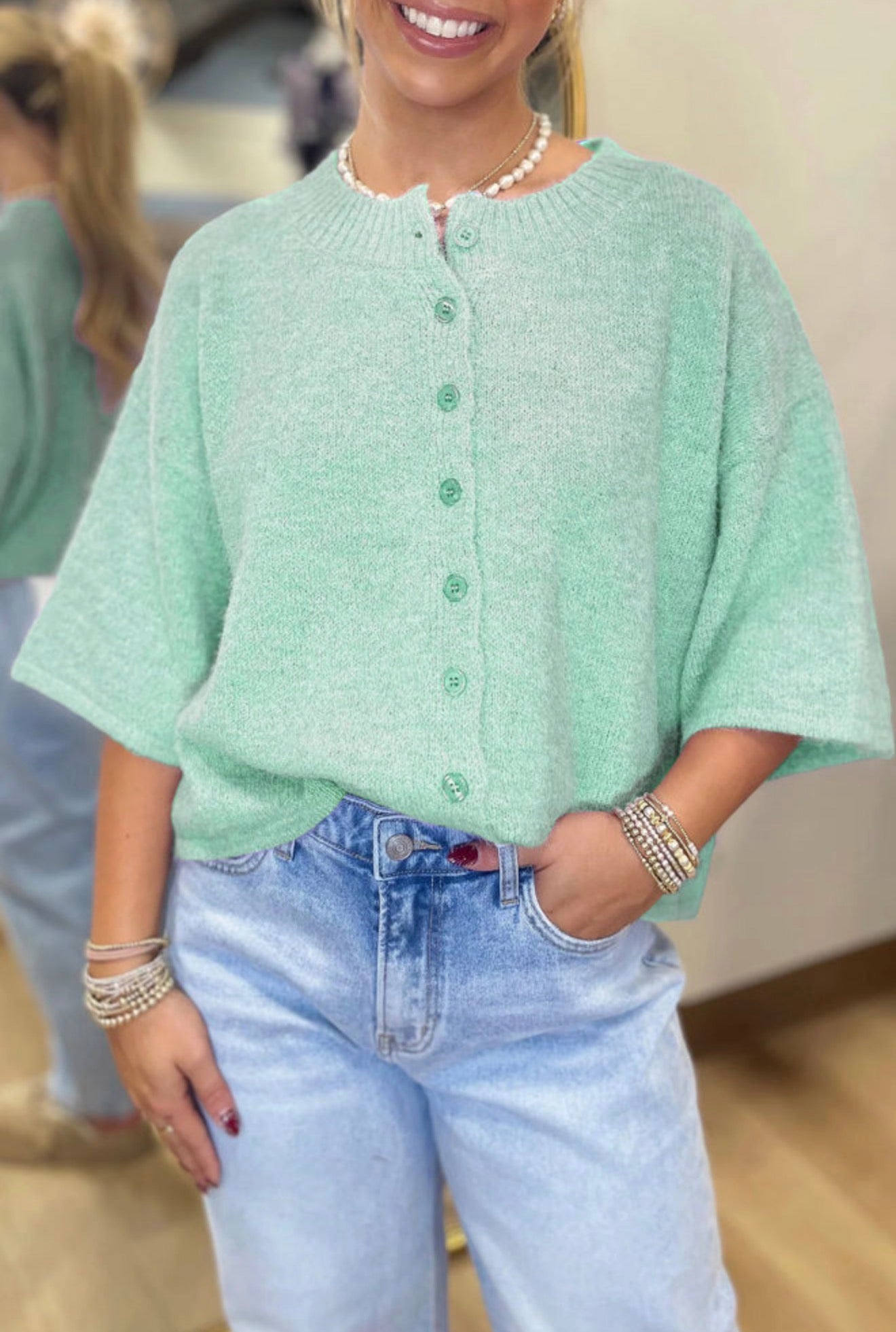 Mint To Be Sweater Top