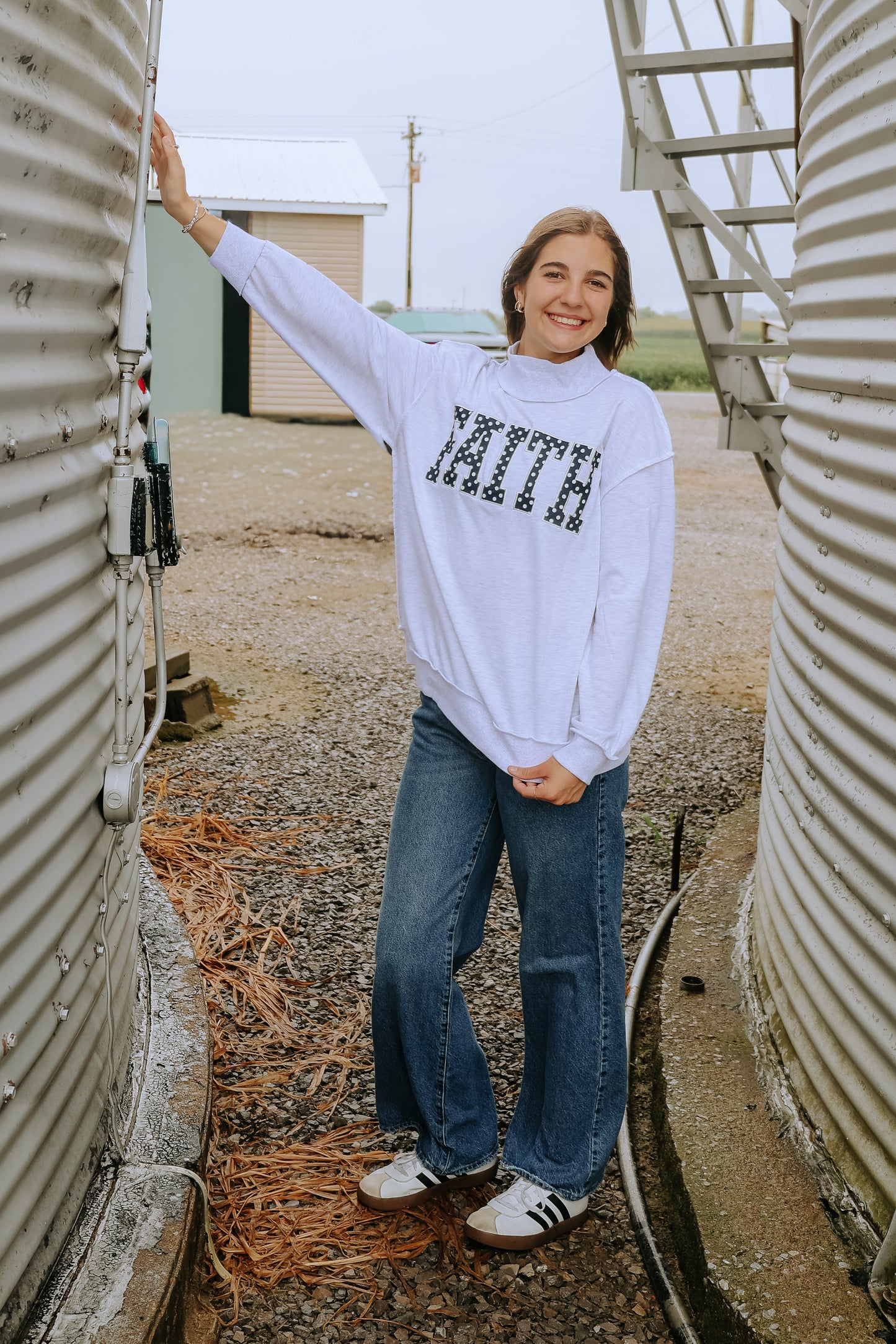 Walk by Faith Mock Neck