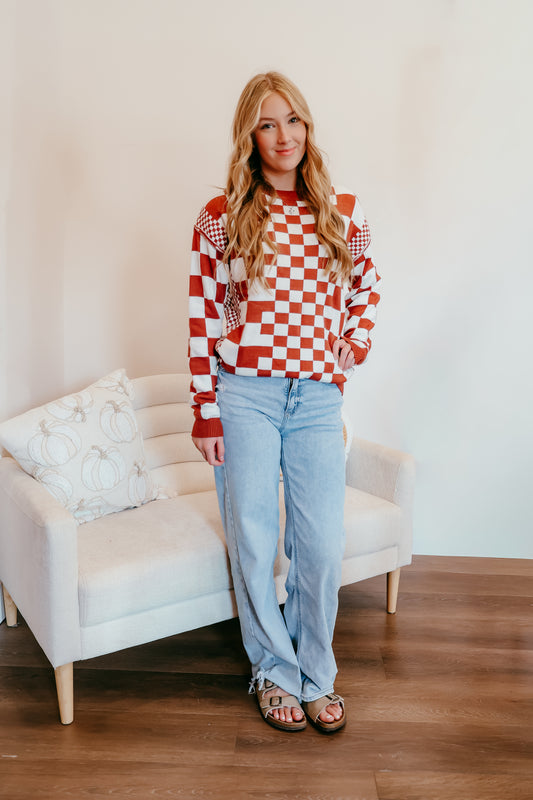 Harvest Moon Checker Sweater