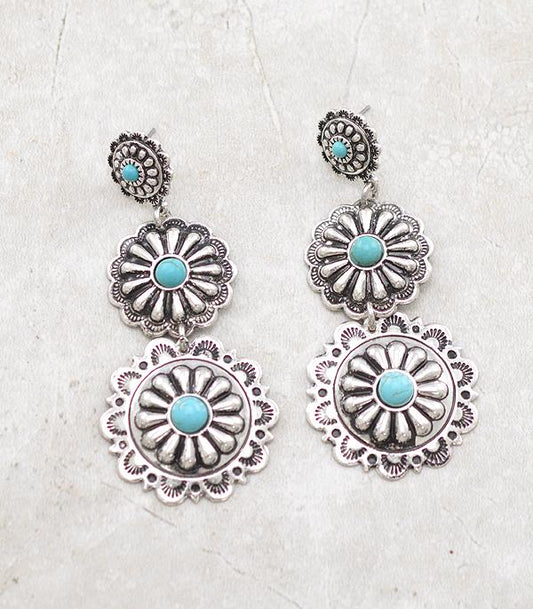 Concho Tiered Earrings