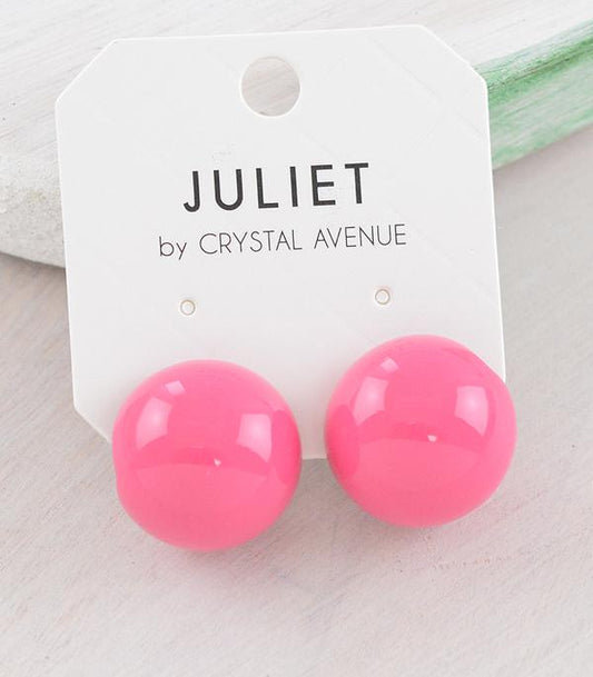 Pink Post Earrings