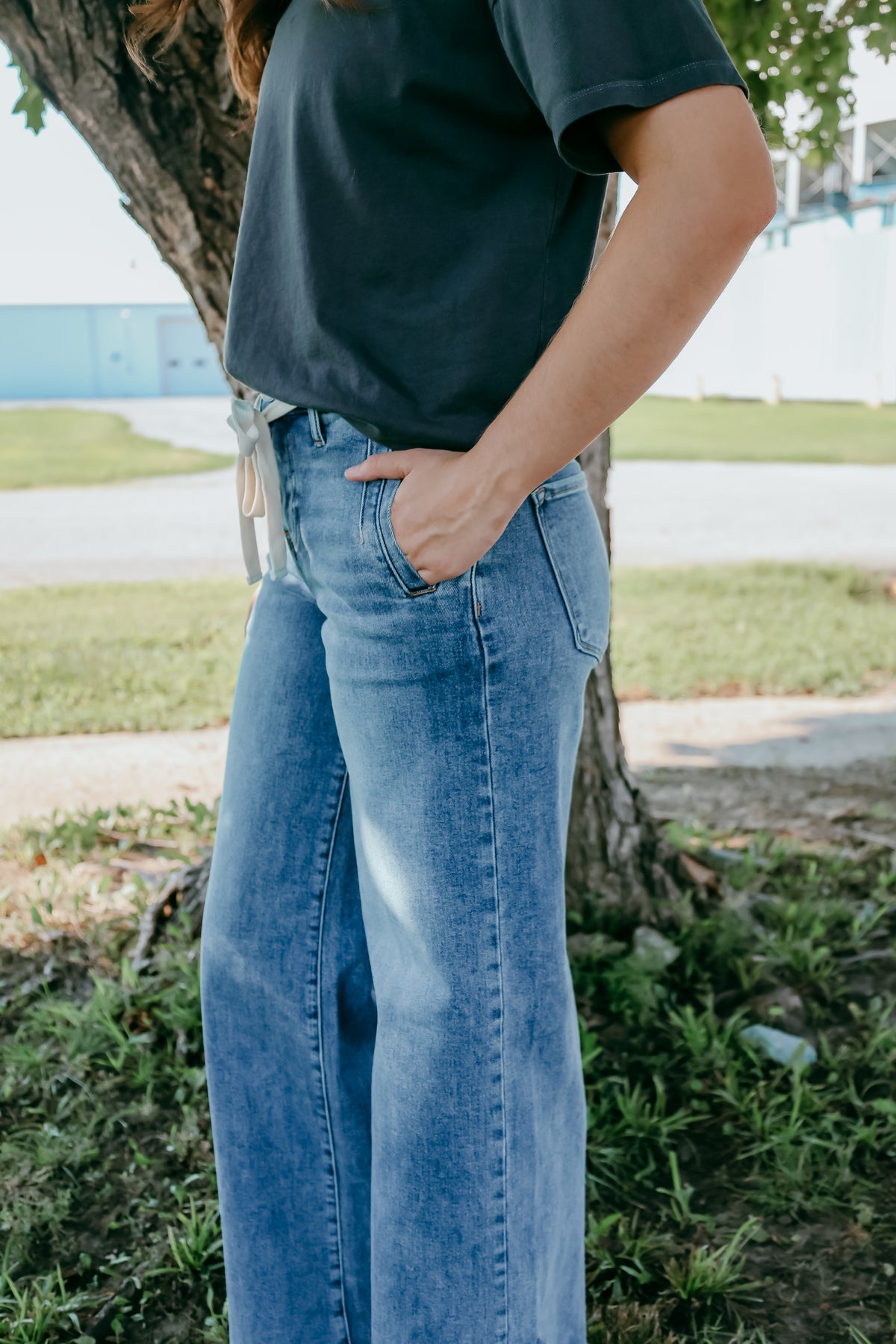 Risen High Rise Wide Jeans