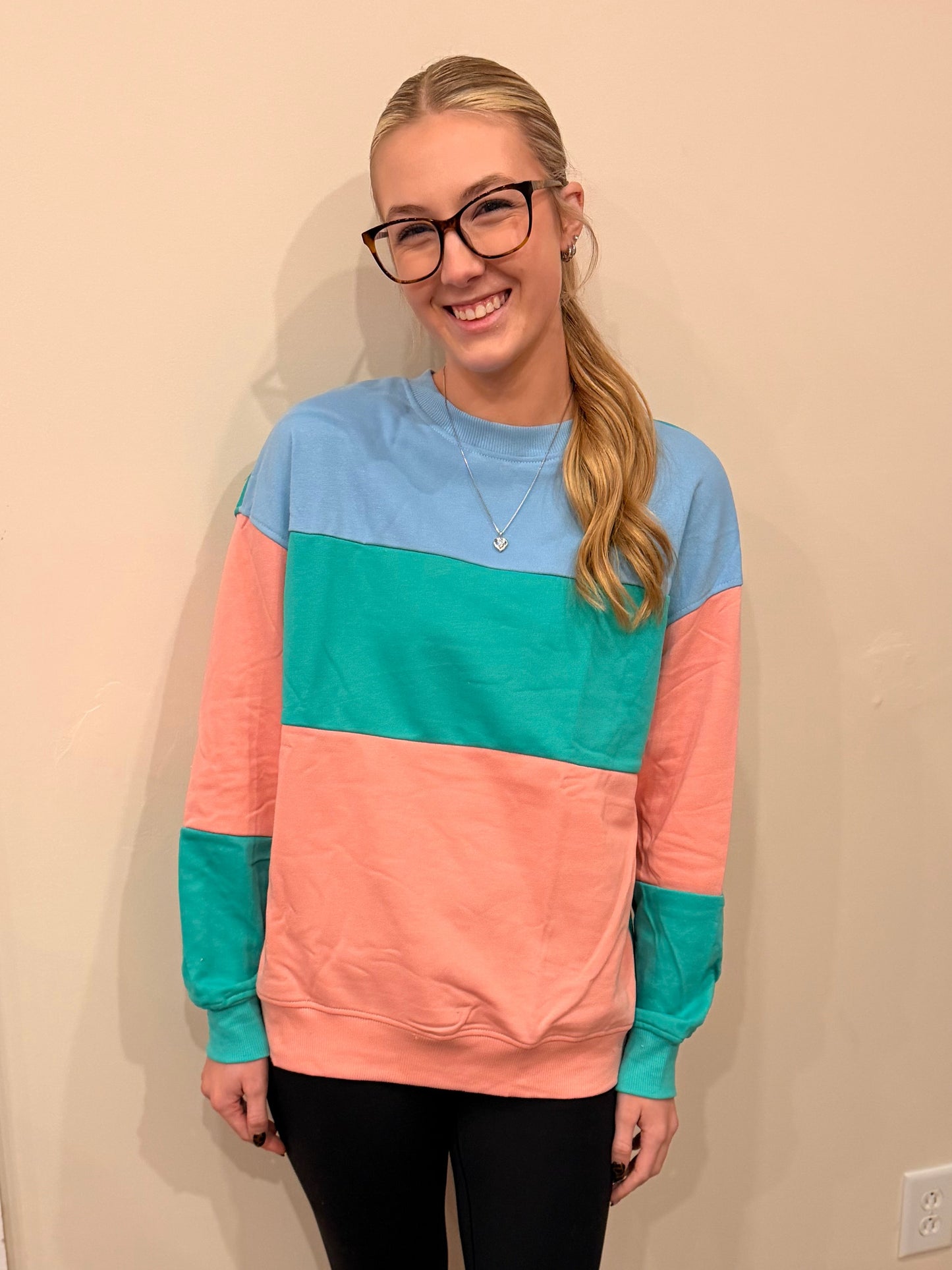 Frosted Candy Stripe Pullover