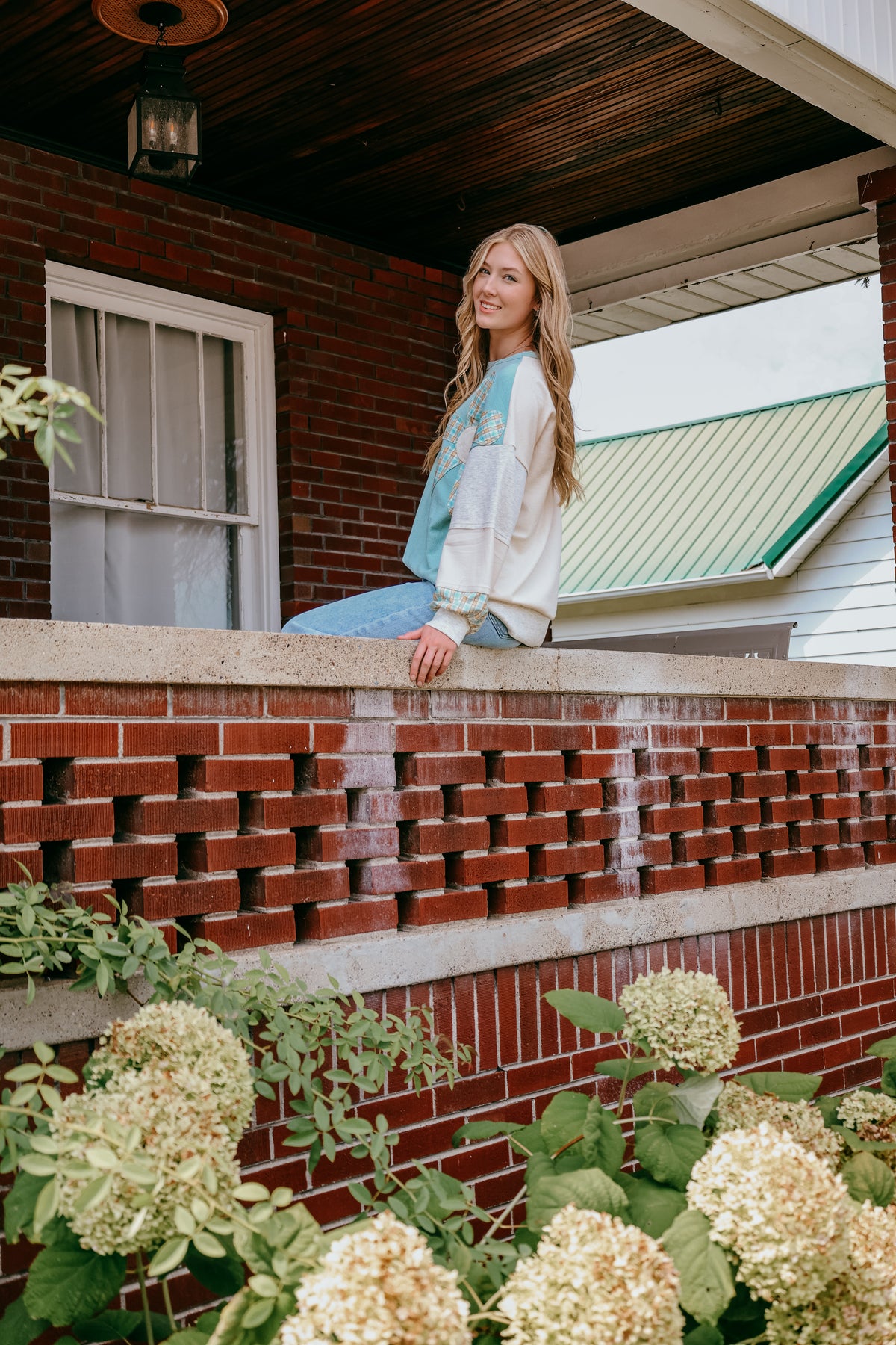 Blue Sky Patchwork Top