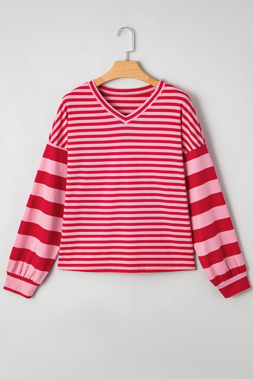 Sweatheart Stripe V-neck