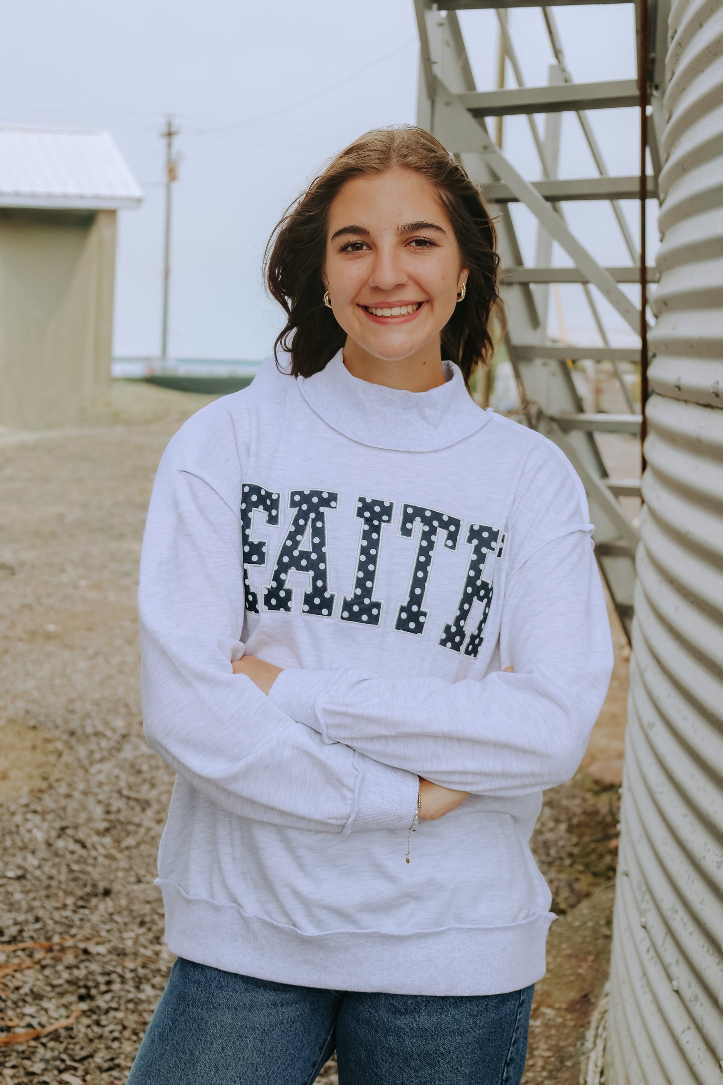Walk by Faith Mock Neck