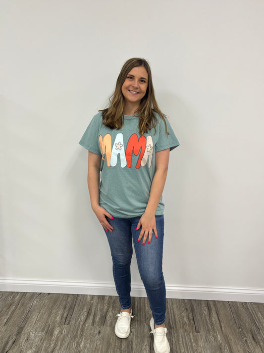 Teal Mama Tee