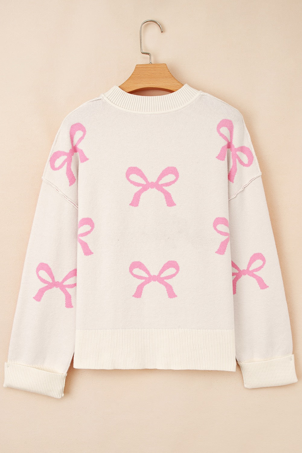Frosted Bow Charm Sweater