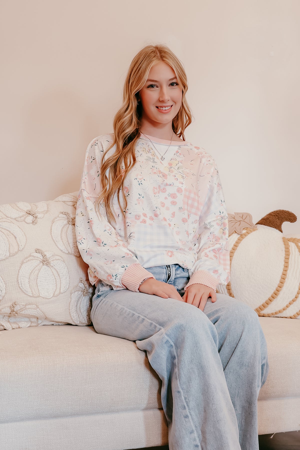 Sweet Grace Patchwork Pullover