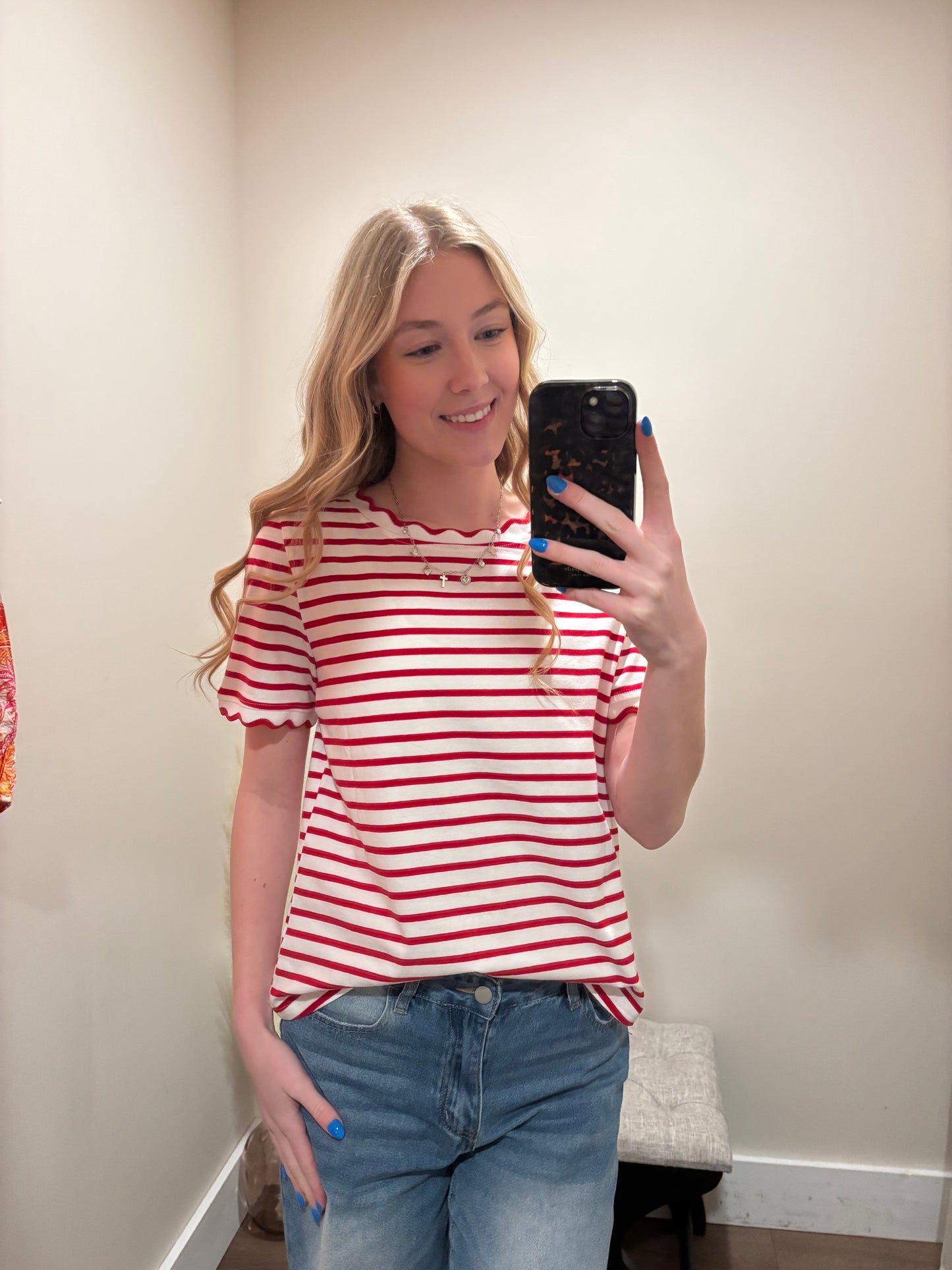 Americana Stripe Boxy Tee