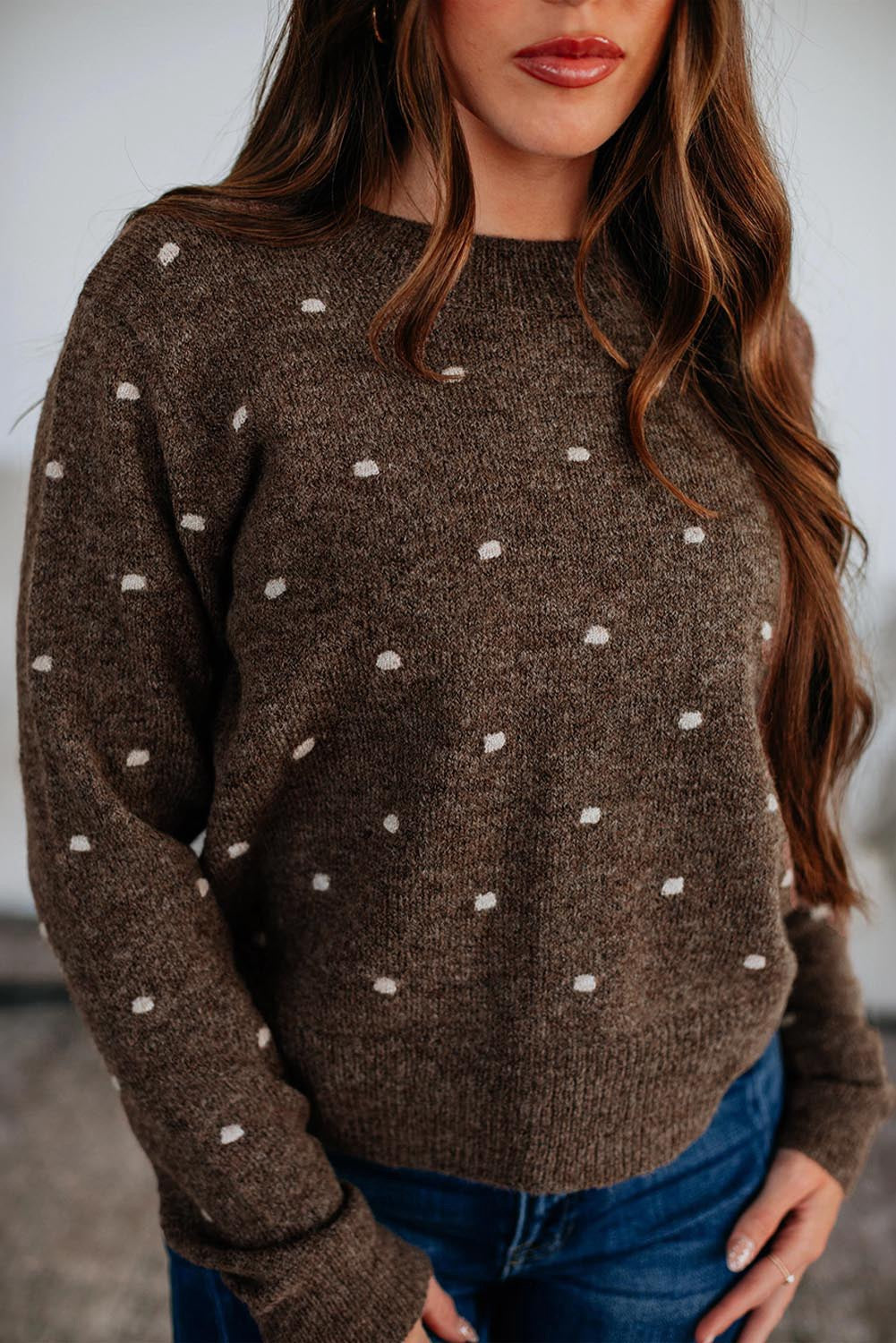 Cocoa Dot Sweater