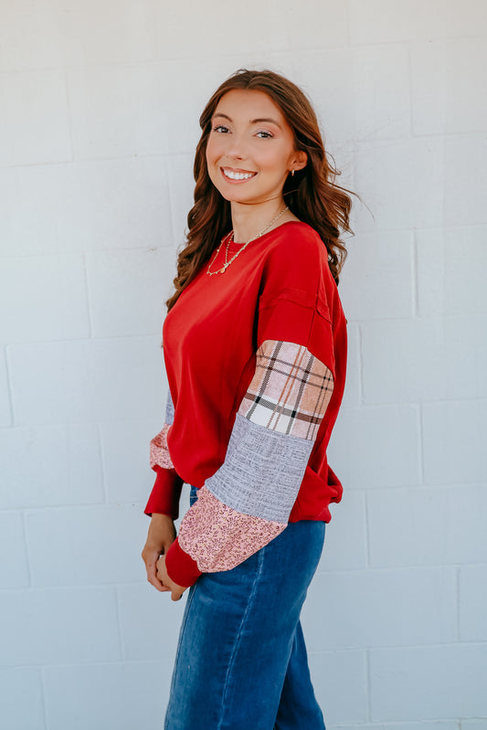 Country Roads Patchwork Top