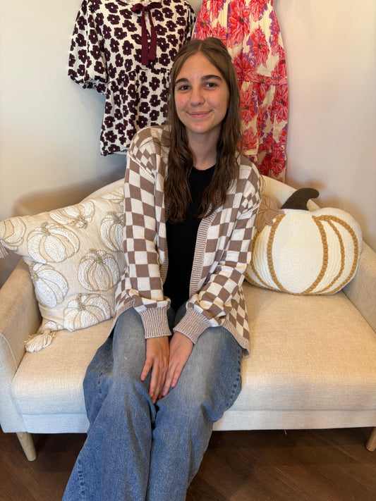 Checkmate Cozy Cardigan