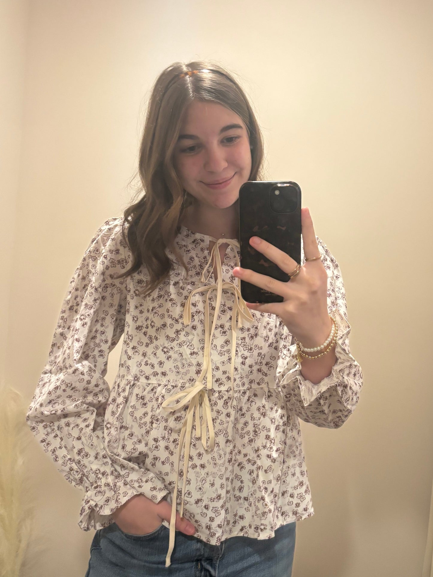 Petal Tie-Front Blouse