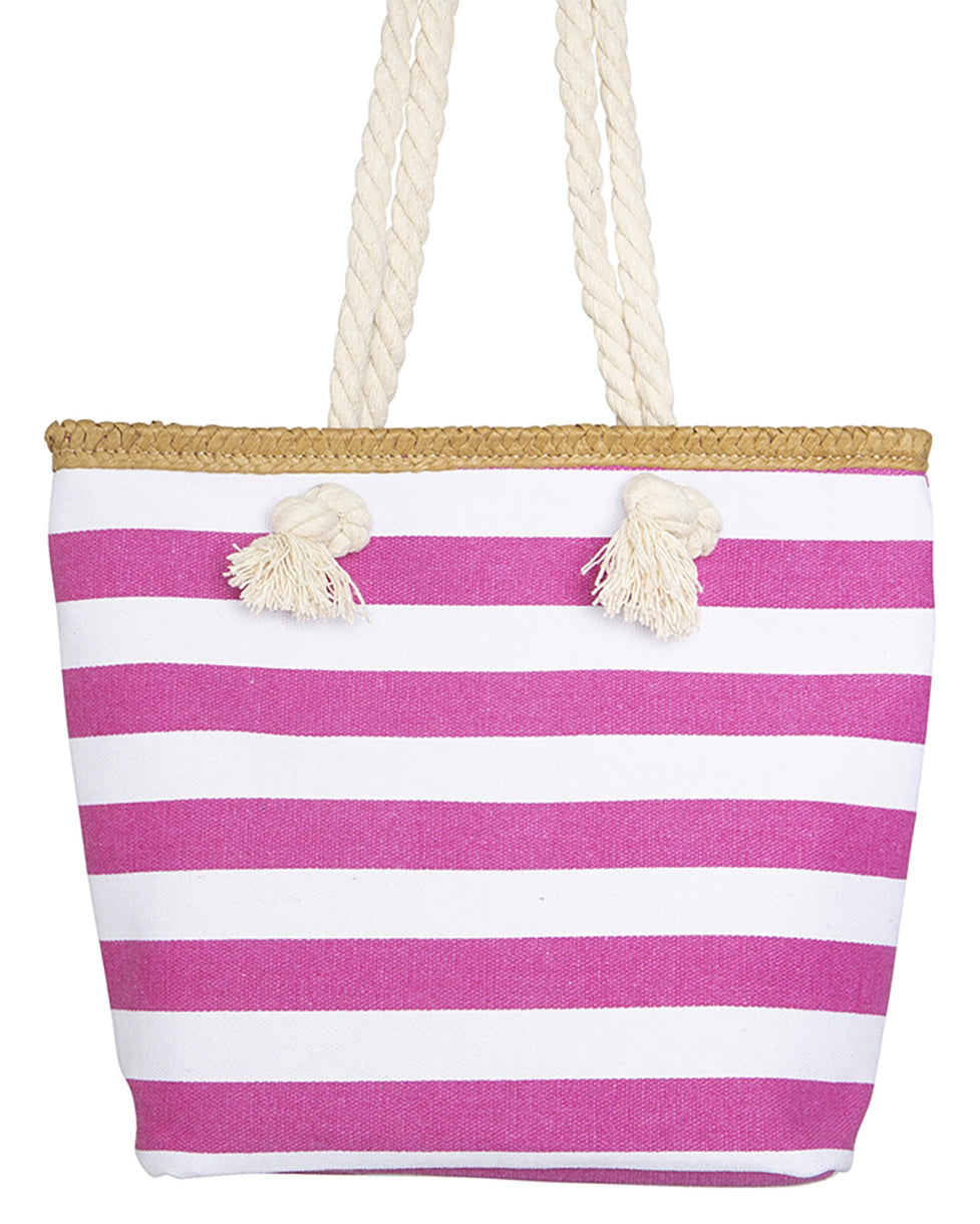 Kids Fuchsia Striped Tote