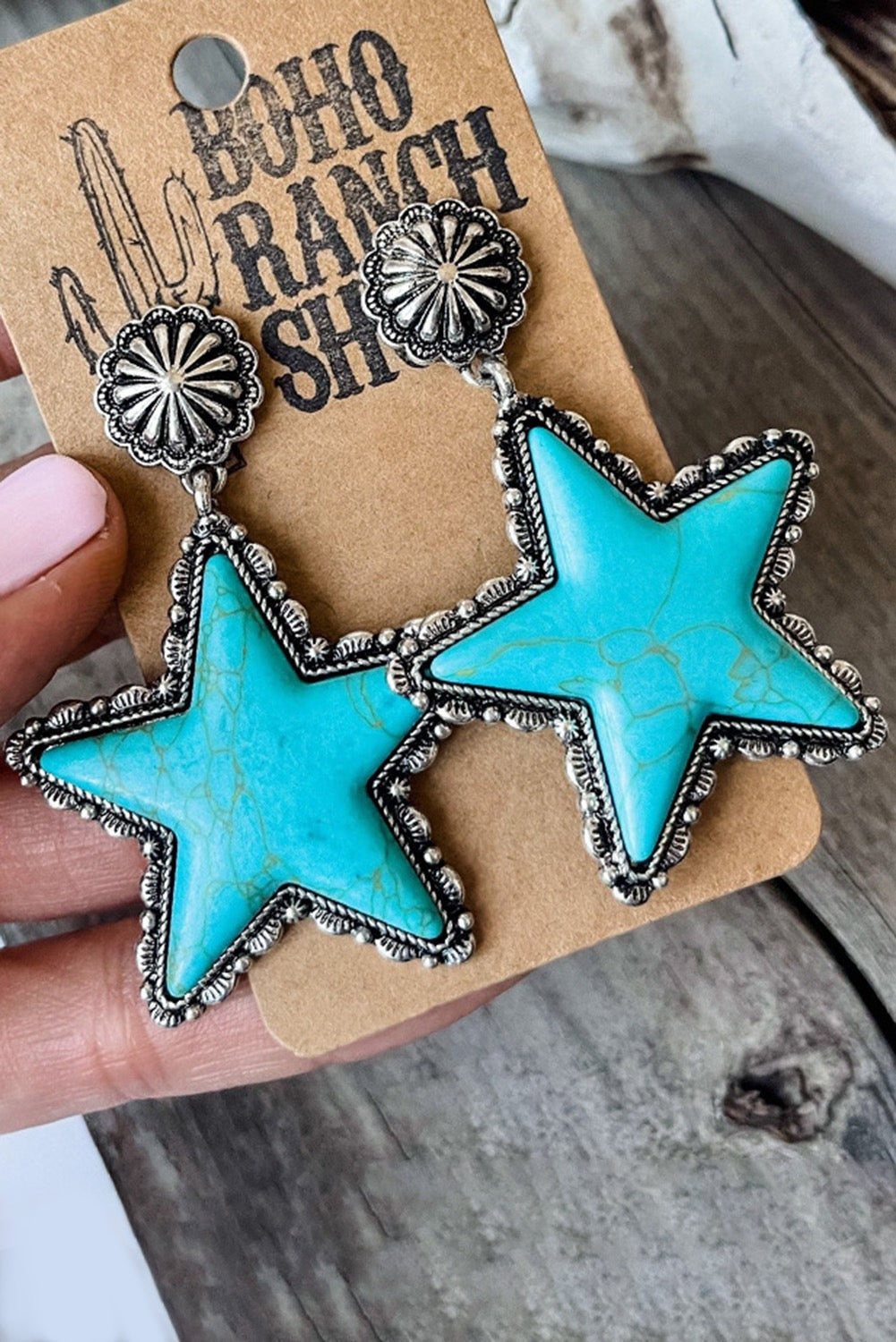 Turquoise Star Earrings