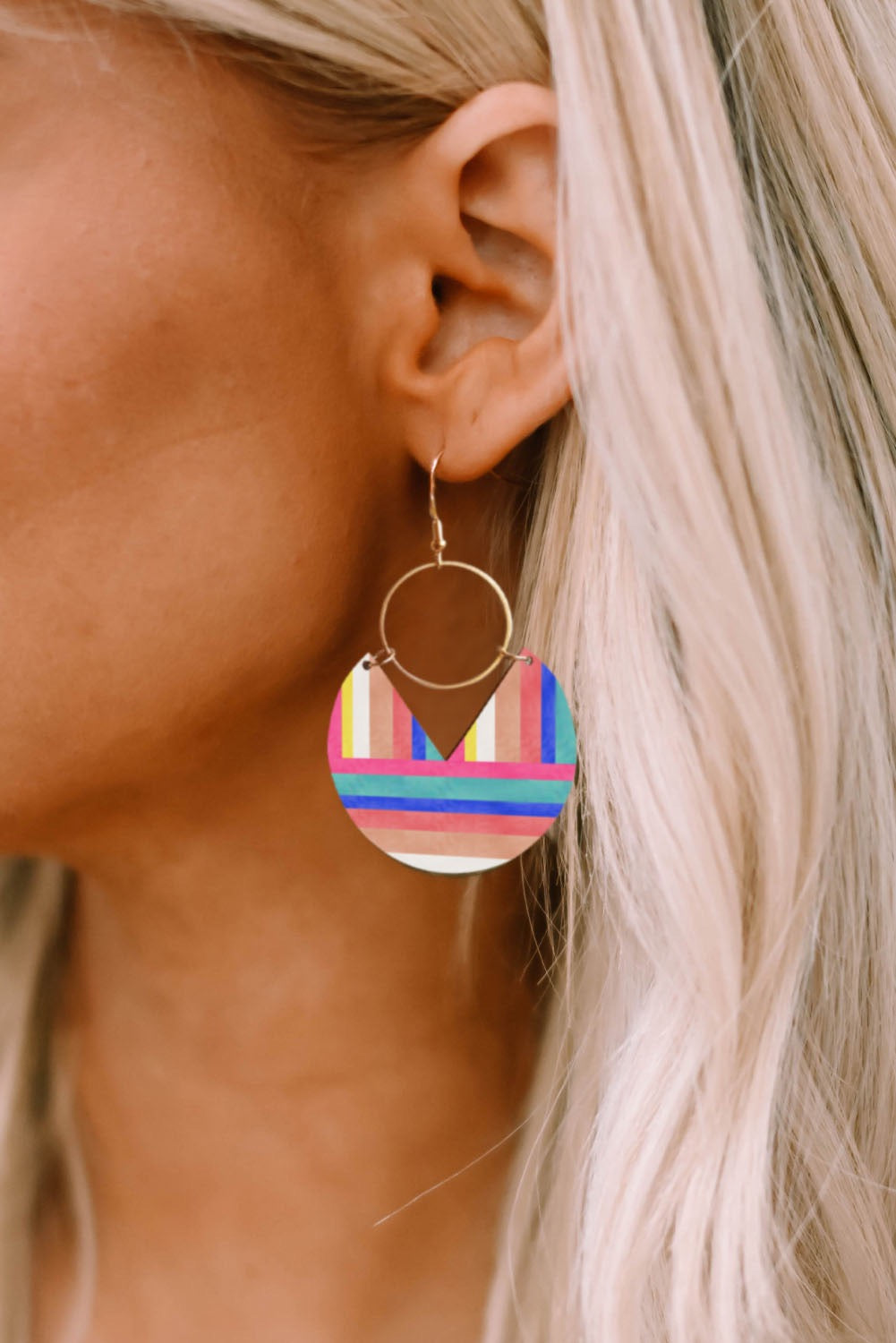 Multicolor Striped Earrings