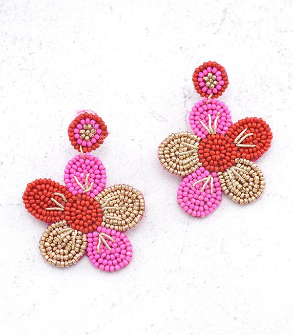 Fuchsia Daisy Earrings