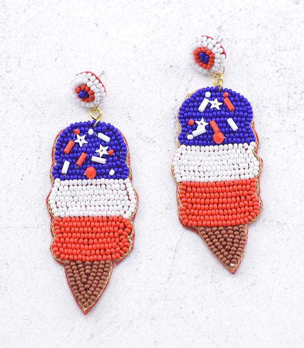 USA Ice Cream Earrings